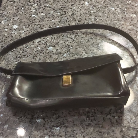 Furla Handbags - Vintage Furla black patent leather purse